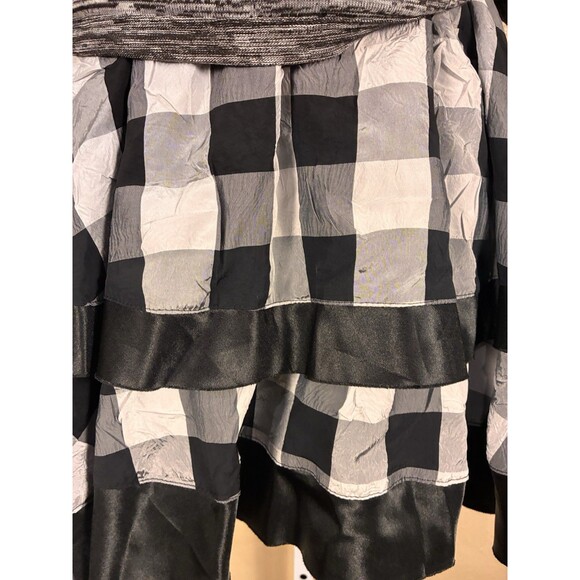 Women’s Checkered Black/White Skirt (m)  Dana Buchman Sweater (m) Off Shoulder M - Picture 6 of 8